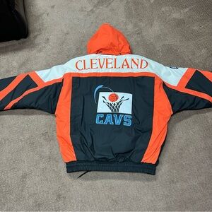 CAVS Vintage 90s Cleveland Cavaliers Nutmeg Campri  Puffer Coat Mens Size XL